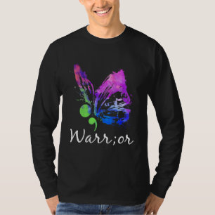 T-shirt Papillon Guerrier Point-virgule Prévention du Suic