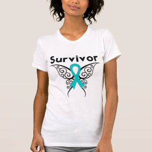 T-shirt Papillon gynécologique de tribal de survivant de