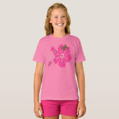 T-shirt Papillon Honolua et Hibiscus hawaïen (Devant entier)