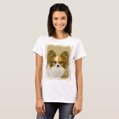 T-shirt Papillon (Hound Tri) Peinture - Art Chien original (Devant entier)