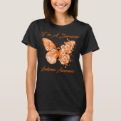 T-shirt Papillon I’m A Survivor Leukemia Sensibilisation (Devant)