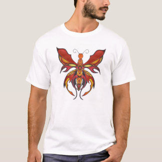 T-shirt Papillon incrusté de bijoux - le feu