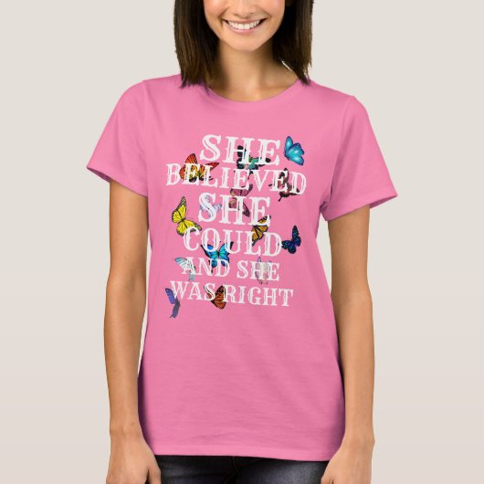 T-shirt Papillon inspirant (Devant)