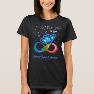 T-shirt Papillon Je Porte Bleu Pour L'Ostéogenèse Imperfec