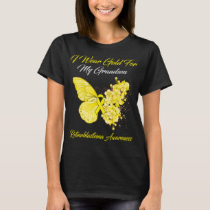 T-shirt Papillon Je Porte De L'Or Pour Mon Petit-Fils Retr
