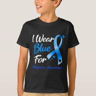 T-shirt Papillon Je Porte Du Bleu Pour La Sensibilisation