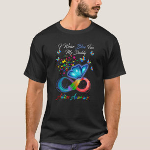 T-shirt Papillon Je Porte Du Bleu Pour Mon Papa Autisme La