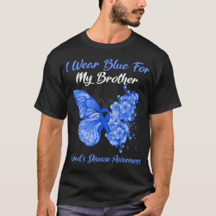 T-shirt Papillon Je Porte Du Bleu Pour Sensibiliser Aux So