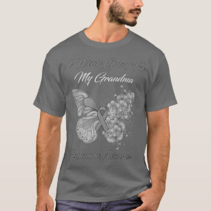T-shirt Papillon Je Porte Du Gris Pour Mon Grand-Mère Mela