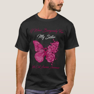 T-shirt Papillon Je Porte La Bourgogne Pour Ma Soeur Fauci