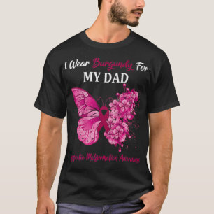 T-shirt Papillon Je Porte La Bourgogne Pour Mon Père Lymp