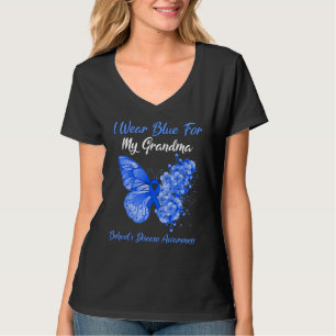 T-shirt Papillon Je porte le bleu pour la mort de ma grand