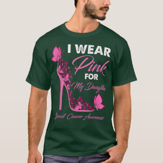 T-shirt Papillon Je Porte Le Rose Pour Ma Fille Danse Du S
