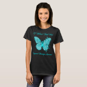 T-shirt Papillon Je Porte Turquoise Pour La Neuralgie Trig (Devant entier)