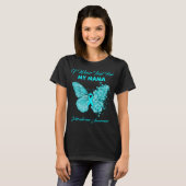 T-shirt Papillon Je Porte Turquoise Pour Ma Mama Scleroder (Devant entier)