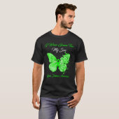 T-shirt Papillon Je Porte Vert Pour Mon Fils Maladie De Ly (Devant entier)