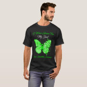 T-shirt Papillon Je Porte Vert Pour Mon Papa Cerveau Désab (Devant entier)