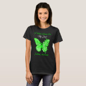 T-shirt Papillon Je Porte Vert Pour Mon Papa Scoliosis Awa (Devant entier)
