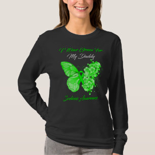 T-shirt Papillon Je Porte Vert Pour Mon Papa Scoliosis Awa