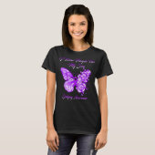 T-shirt Papillon Je Porte Violet Pour Mon Fils Épilepsie (Devant entier)