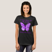T-shirt Papillon Je Porte Violet Pour Mon Frère Pancréatiq (Devant entier)