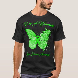 T-shirt Papillon Je suis un guerrier Lyme Sensibilisation 