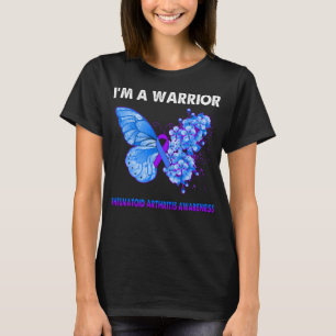 T-shirt Papillon Je suis un guerrier Rheumatoid Arthrite A