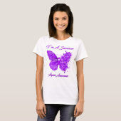 T-shirt Papillon Je suis un survivant Lupus Sensibilisatio (Devant entier)