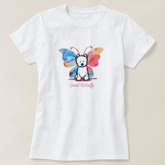 T-shirt Papillon KiniArt Westie (Design devant)