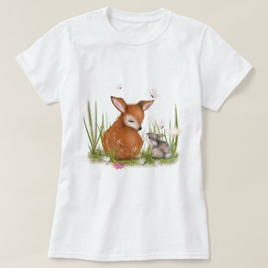 T-shirt Papillon lapin de cerf (Design devant)