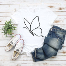 Papillon Ligne d'Art – Illustration d'Insecte Uni