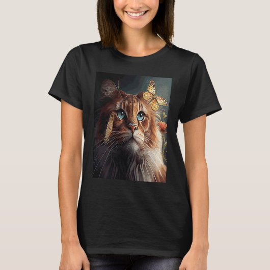 T-shirt Papillon Lion Chat (Devant)