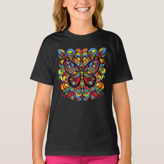 T-shirt Papillon Mandala Psychédélique