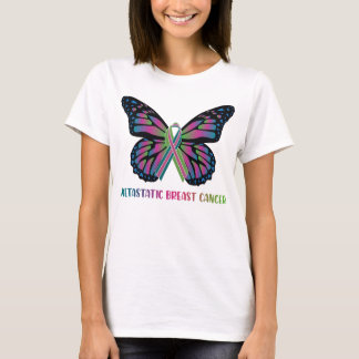 T-shirt Papillon Metastatic Cancer du sein guerrier