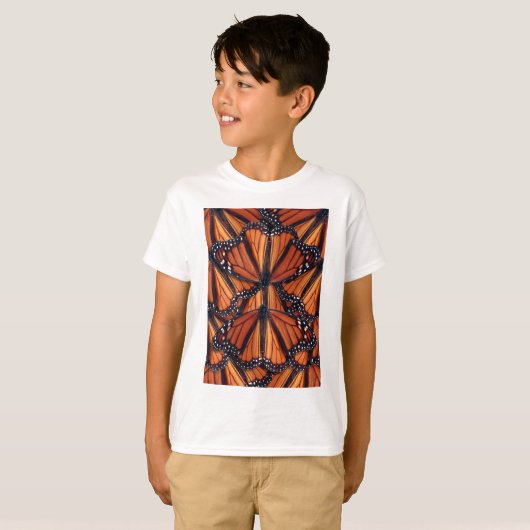 T-shirt papillon monarque (Devant entier)