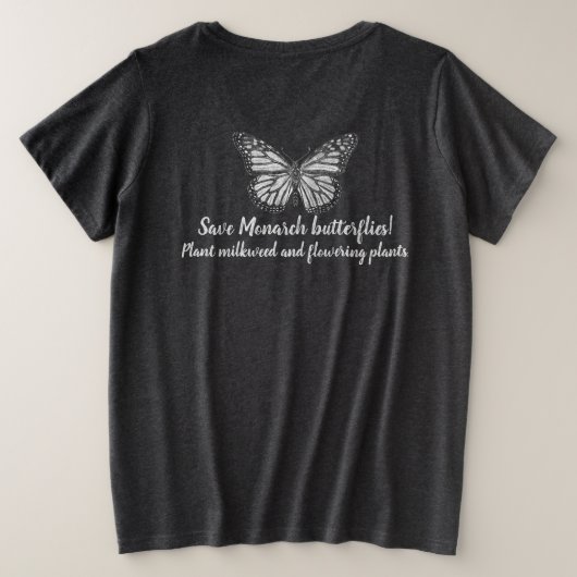 T-shirt papillon monarque (Design dos)