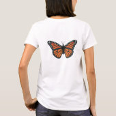 T-shirt Papillon monarque à fleurs de cône pourpre (Dos)