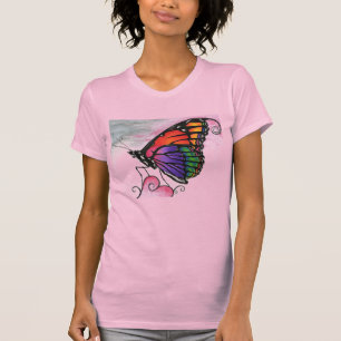 T-shirt Papillon Monarque Arc-en-Ciel Original Fantastique