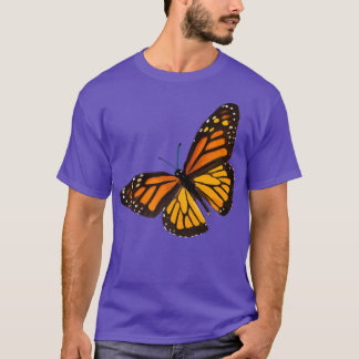 T-shirt Papillon monarque brûlé orange
