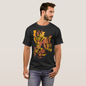 T-shirt Papillon monarque coloré papillon (Devant entier)