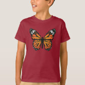 T-shirt Papillon monarque en polygone (Devant)