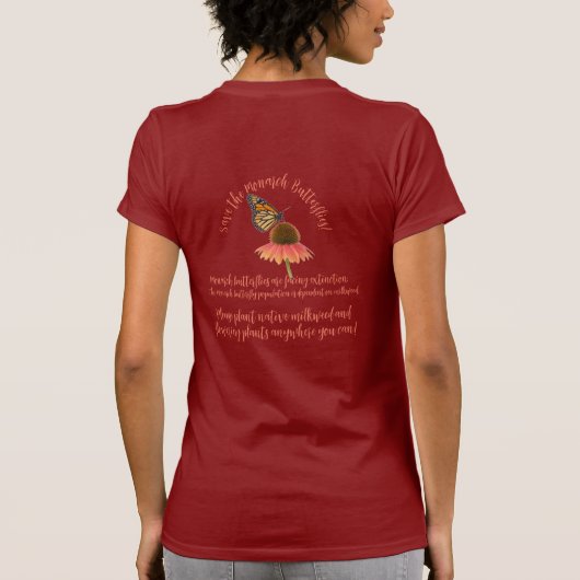 T-shirt Papillon monarque en zinnia (Dos)