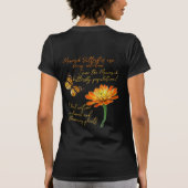 T-shirt Papillon monarque, fleur de zinnia (Dos)