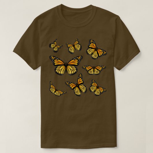 T-shirt Papillon Monarque orange 2 (Design devant)