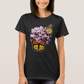 T-shirt Papillon Monarque T Plante Papillons Milkweed