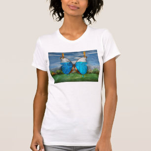 T-shirt Papillon - Morpho - je le déteste quand la course