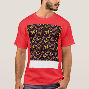 T-shirt Papillon Motif sans couture Boho mignon Insecte de