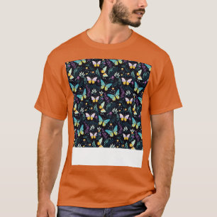 T-shirt Papillon Motif sans couture Boho mignon Insecte de