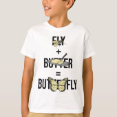 T-shirt Papillon mouche plus Beurre amusant jeu (Devant)