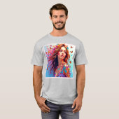 T-shirt Papillon Muse Portrait Art (Devant entier)
